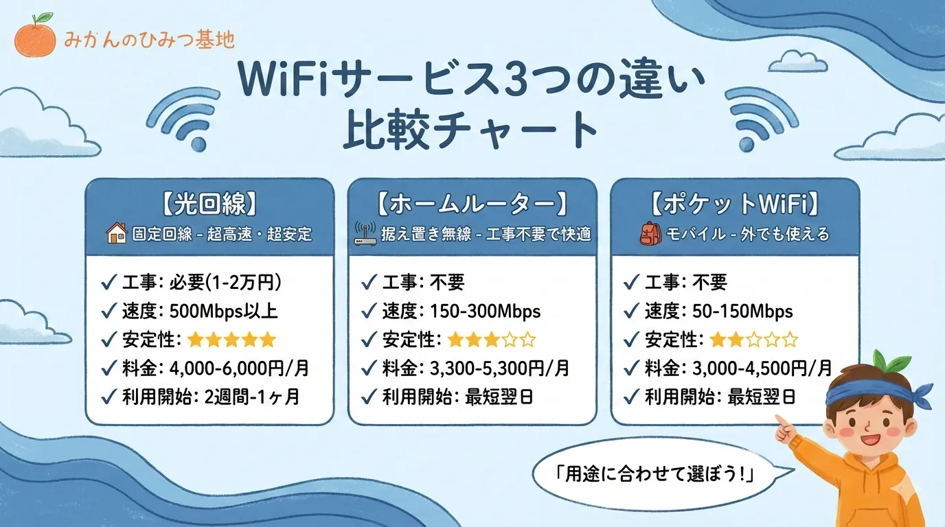 工事不要で今すぐ使える!ホームルーターが向いている人・向いていない人