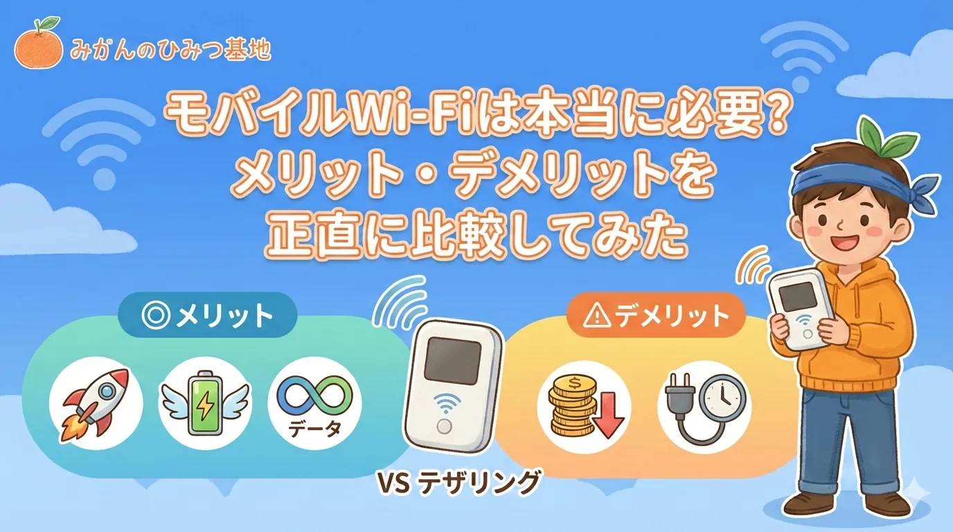 モバイルWi-Fiは本当に必要?メリット・デメリットを正直に比較してみた
