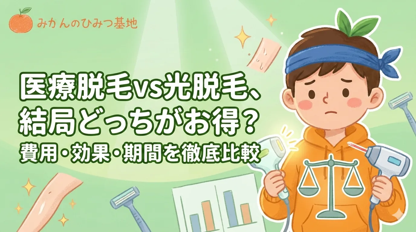 医療脱毛vs光脱毛、結局どっちがお得？費用・効果・期間を徹底比較