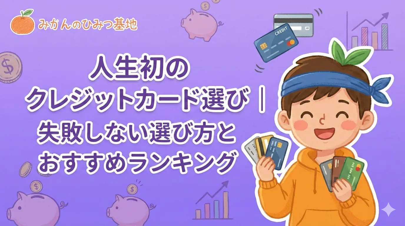 人生初のクレジットカード選び｜失敗しない選び方とおすすめランキング