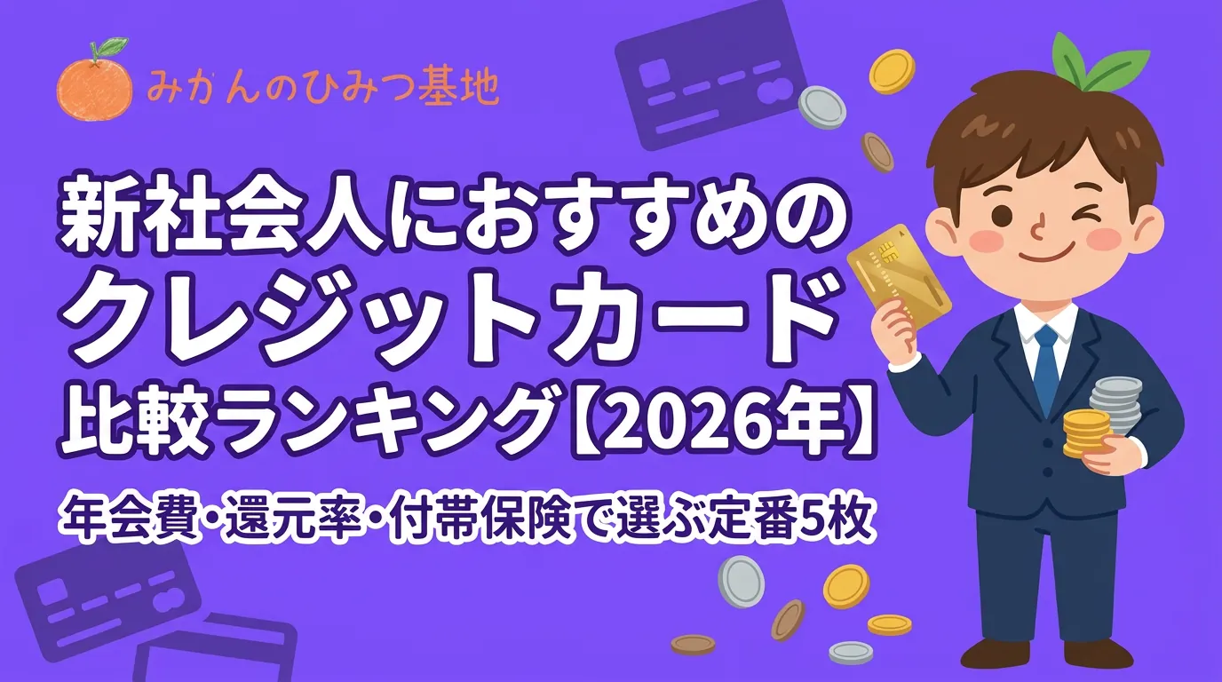 新社会人におすすめのクレジットカード比較ランキング【2026年】｜年会費・還元率・付帯保険で選ぶ定番5枚