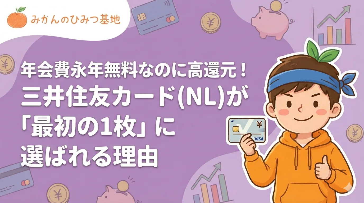 年会費永年無料なのに高還元！三井住友カード(NL)が「最初の1枚」に選ばれる理由