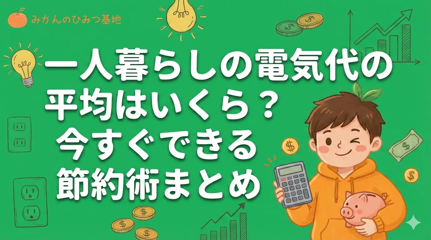 一人暮らしの電気代の平均はいくら？今すぐできる節約術まとめ