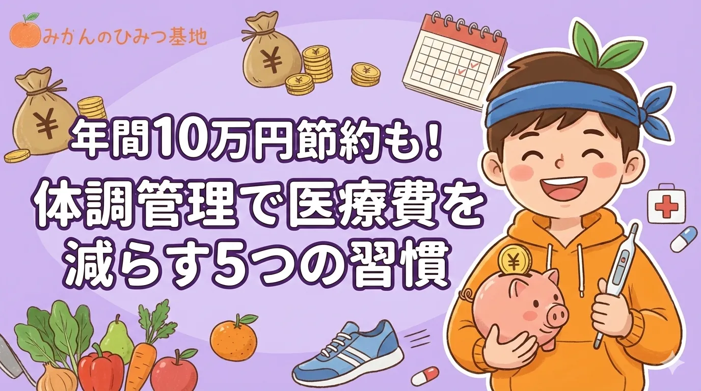 年間10万円節約も！体調管理で医療費を減らす5つの習慣