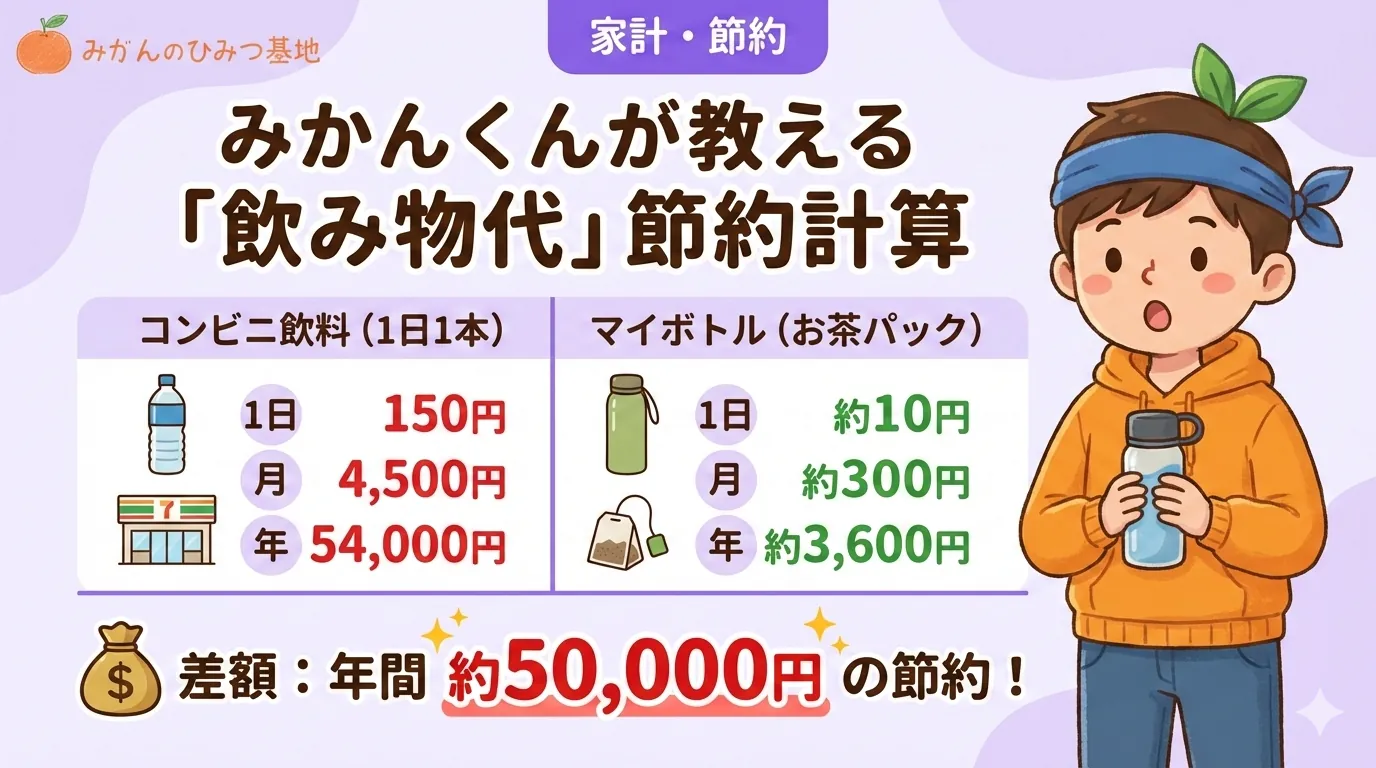 コンビニ飲料vsマイボトルの節約比較